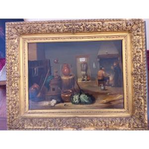 Dutch Interior Scene, Circle Of David Teniers, 17th Century